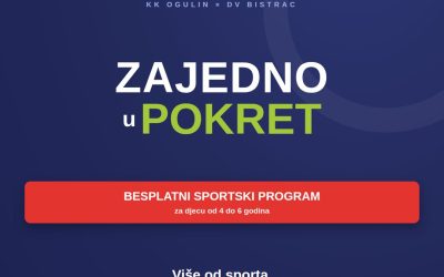 ZAJEDNO U POKRET — kreće besplatni sportski program za najmlađe!